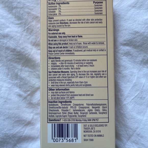 Trader Joe’s Bath & Body Trader Joes Daily Facial Sunscreen Spf 4